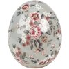 Декоративне яйце Clayre & Eef 6CE1972M керамічне сіро-рожеве Ø 10x12 см Стиль кантрі