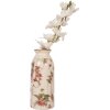 Ваза Clayre & Eef 6CE2027 Бежево-рожевий квітковий візерунок Ø 8x20 см Вінтажна кераміка
