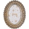 Clayre & Eef 2F1252 Фоторамка Серебро 10x15 см Овальная Винтаж Пластик Стекло