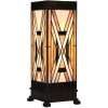 LumiLamp 5LL-6359 Tiffany Настільна лампа коричнево-бежева 17x17x44 см E27 40W