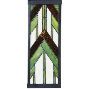 LumiLamp 5LL-6361 Настенный светильник Тиффани бежево-зеленый 14x16x40 см E27 стекло металл