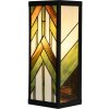 LumiLamp 5LL-6361 Настенный светильник Тиффани бежево-зеленый 14x16x40 см E27 стекло металл