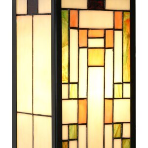 Настінний світильник LumiLamp 5LL-6363 Tiffany Бежево-зелений 14x16x40см E27 Скло Метал