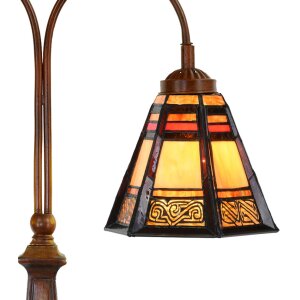 Настільна лампа LumiLamp 5LL-6366 Tiffany коричневе скло 48x19x64 см E27