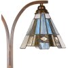 Настільна лампа LumiLamp 5LL-6368 Tiffany коричнево-синя 48x19x57см E27 2x60Вт