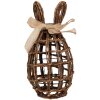 Clayre & Eef декоративный кролик из ротанга натуральный коричневый 16x16x31 см стиль кантри