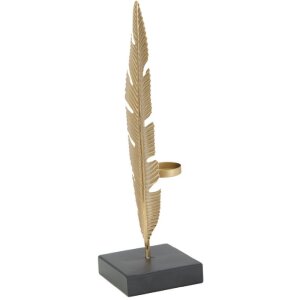 Декоративна скульптура Mauro Ferretti Leaf Glam Gold Black 10x10x34 см