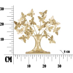Mauro Ferretti прикраса дерево життя з метеликами 31x8x30 см золотистого кольору