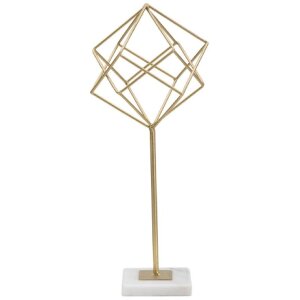 Mauro Ferretti скульптура Куб 16x18x41,5 см золотисто-белый