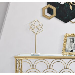 Mauro Ferretti скульптура Куб 16x18x41,5 см золотисто-белый