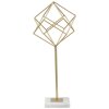 Mauro Ferretti скульптура Куб 16x18x41,5 см золотисто-белый