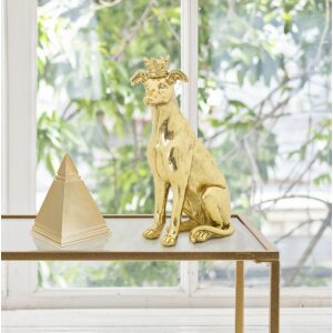 Mauro Ferretti скульптура собаки Dog Gold 20x12.5x33 см золото