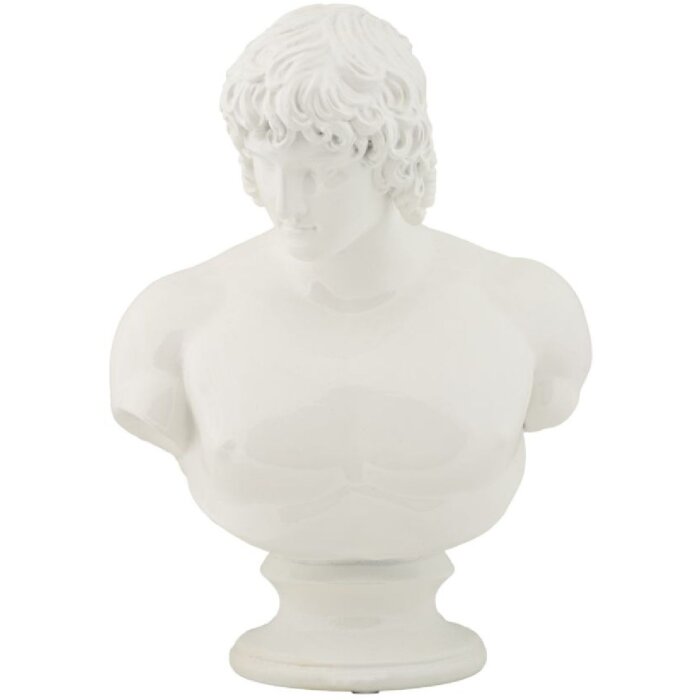 Mauro Ferretti Büste Centurion Statue 18,2x12,8x25 cm weiß