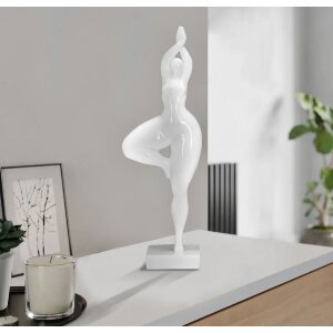 Mauro Ferretti Фігурка для йоги стояча Woman Yoga 16x9x45.8 см біла