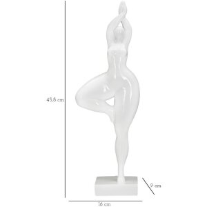 Mauro Ferretti Фігурка для йоги стояча Woman Yoga 16x9x45.8 см біла