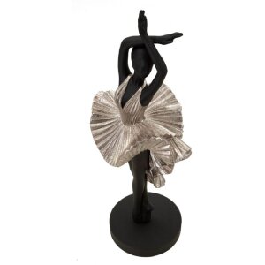 Фігурка танцівниці Mauro Ferretti 17x14x43 см чорне срібло