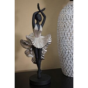 Фігурка танцівниці Mauro Ferretti 17x14x43 см чорне срібло