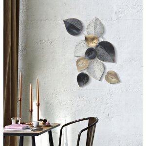 Настінне панно Mauro Ferretti Half Leaf 62,5x5,5x40 см різнокольорове