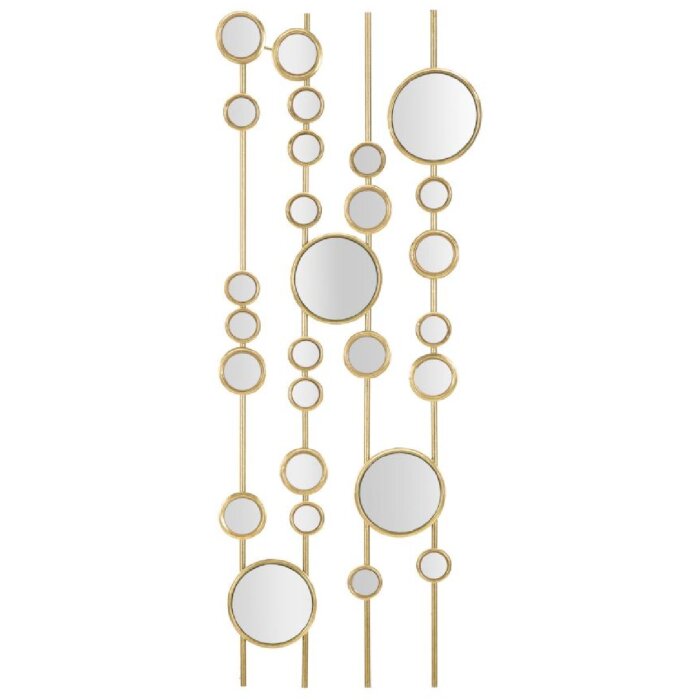Настінне панно Mauro Ferretti Small Mirrors 35,5x1,5x90 см золотистого кольору