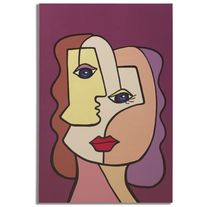 Настенная фреска Mauro Ferretti Лицо 60x3x90 см разноцветный