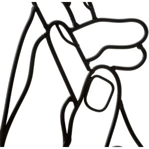 Настінне панно Mauro Ferretti Simply Hands 40x1x55 см чорний