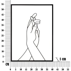 Настінне панно Mauro Ferretti Simply Hands 40x1x55 см чорний
