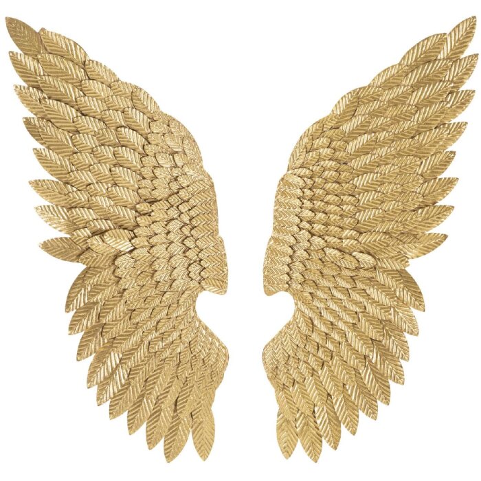 Настінне панно Mauro Ferretti Ali Beauty Set 2 штуки 37,5x3x100 см золотого кольору