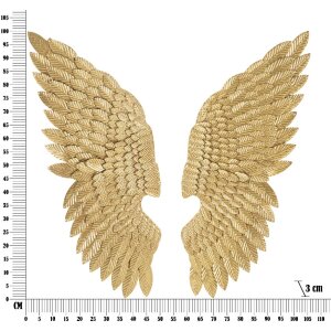 Настінне панно Mauro Ferretti Ali Beauty Set 2 штуки 37,5x3x100 см золотого кольору