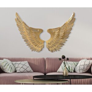 Настенное панно Mauro Ferretti Ali Light Set 2 шт. 90x3,5x43,5 см золотого цвета