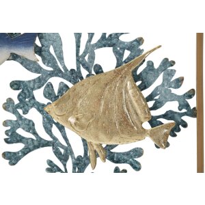 Настінне панно Mauro Ferretti риба 50.2x3.8x50.2 см синє...