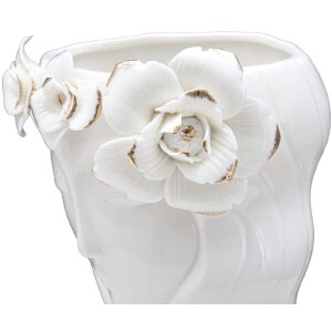 Mauro Ferretti Ваза Woman Cute 14,8x13x29 см біле золото