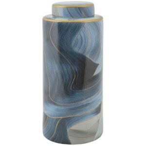 Ваза Mauro Ferretti Elegant Ø 15x34 см синє золото...