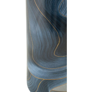 Ваза Mauro Ferretti Elegant Ø 15x34 см синє золото з кришкою