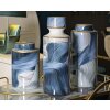 Ваза Mauro Ferretti Elegant Ø 15x24 см синє золото з кришкою