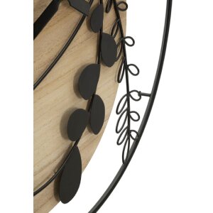 Настінний годинник Mauro Ferretti Elegant Ø 60x2 см коричневий чорний