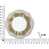 Mauro Ferretti Настенное зеркало Shai Light Ø 54,5x4,5 см золото-крем