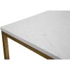 Приставний столик Mauro Ferretti Double Marble 47x47x60 см золото-білий