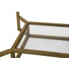 Приставний столик Mauro Ferretti Double Marble 47x47x60 см золото-білий