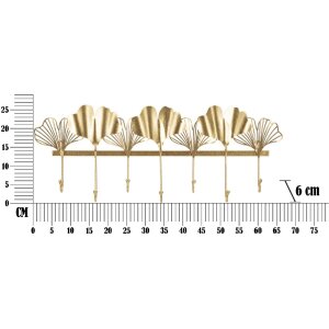 Вішалка настінна Mauro Ferretti 7 стулок 66.2x6x26.3 см золото