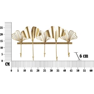 Вішалка настінна Mauro Ferretti 5 стулок 49,5x6x26,3 см золото