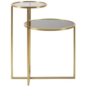 Mauro Ferretti Beistelltisch 2 Ebenen 50x40x60,5 cm gold