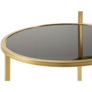 Mauro Ferretti Beistelltisch 2 Ebenen 50x40x60,5 cm gold