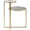Mauro Ferretti Beistelltisch 2 Ebenen 50x40x60,5 cm gold