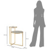 Mauro Ferretti Beistelltisch 2 Ebenen 50x40x60,5 cm gold