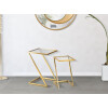 Mauro Ferretti Beistelltische Z 2er Set 40x40x60 und 30x30x50 cm gold