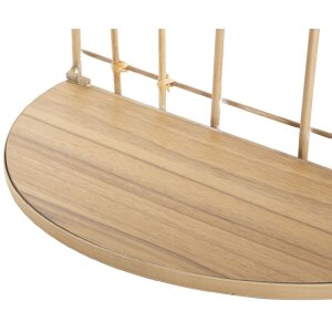 Настенная полка Mauro Ferretti Двойная полка арка 34,5x18x45,5 см коричневый