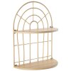 Настенная полка Mauro Ferretti Двойная полка арка 34,5x18x45,5 см коричневый