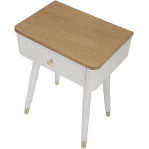 Тумба приліжкова Mauro Ferretti Matera 45x32x62 см біло-коричнева