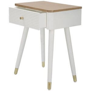 Тумба приліжкова Mauro Ferretti Matera 45x32x62 см біло-коричнева