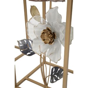Mauro Ferretti приставной столик цветочный комплект 2 шт 36x36x70-30x30x60 см разноцветный